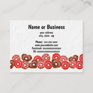 Colourful doughnuts business card