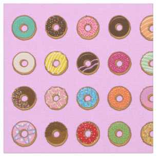 Colourful Doughnuts Fabric