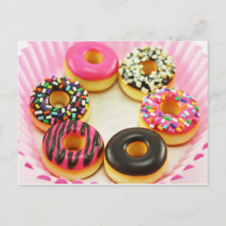 Colourful Doughnuts Postcard