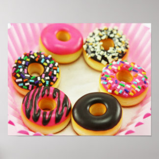 Colourful Doughnuts Poster