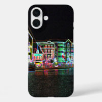 Colourful Downtown Willemstad Curacao Neon Nights