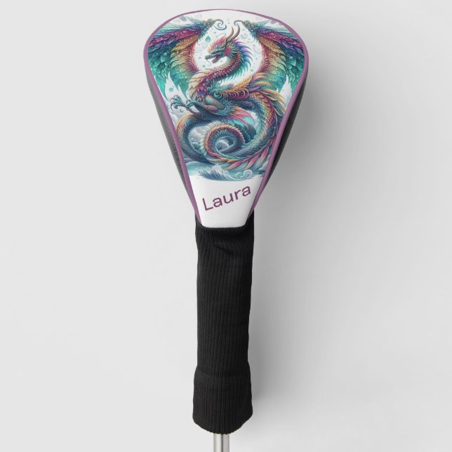 Colourful Dragon Golf Head Cover (Front)