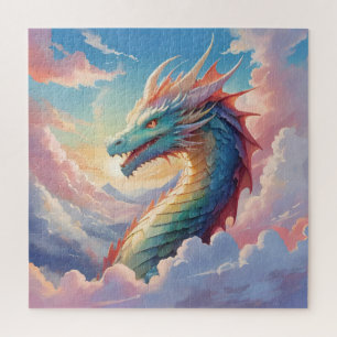 Colourful dragon in the sky jigsaw puzzle