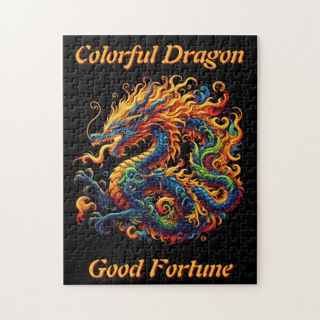 Colourful Dragon Jigsaw Puzzle (Vertical)