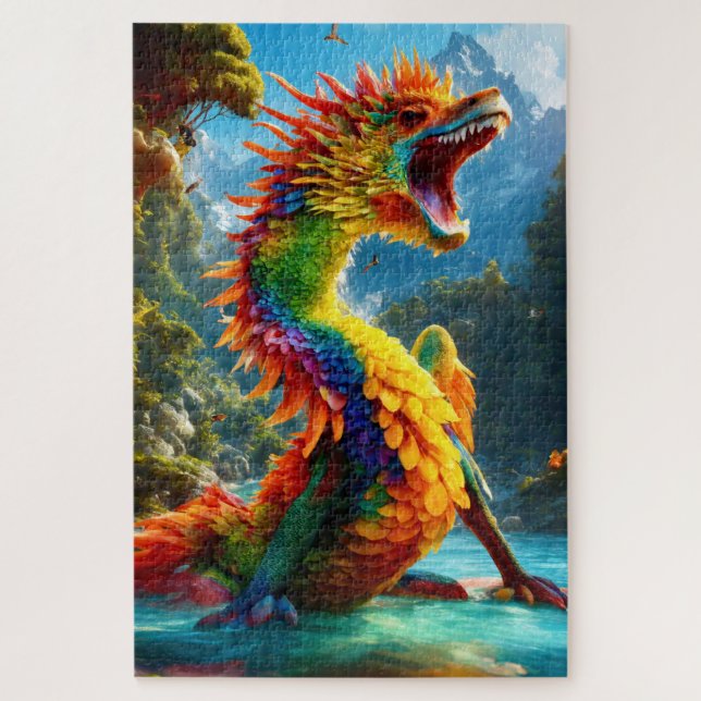 Colourful Dragon Jigsaw Puzzle (Vertical)