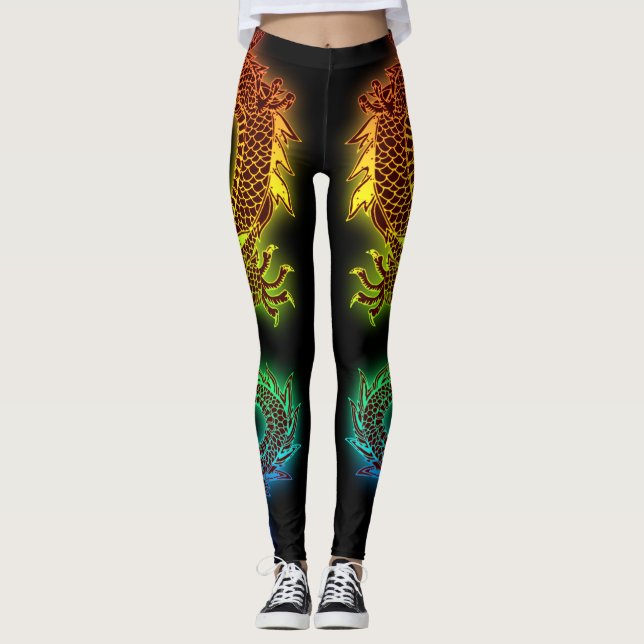 Colourful Dragon Leggings (Front)