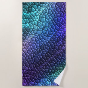 Colourful Dragon Skin Mosaic Beach Towel