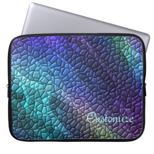 Colourful Dragon Skin Mosaic Tiles Laptop Sleeve