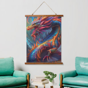 Colourful Dragon Wall Tapestry