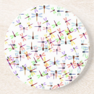 colourful dragonflies coaster