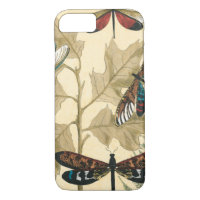 Colourful Dragonflies Floating Above Leaves