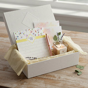 Colourful dragonflies monogram notepad