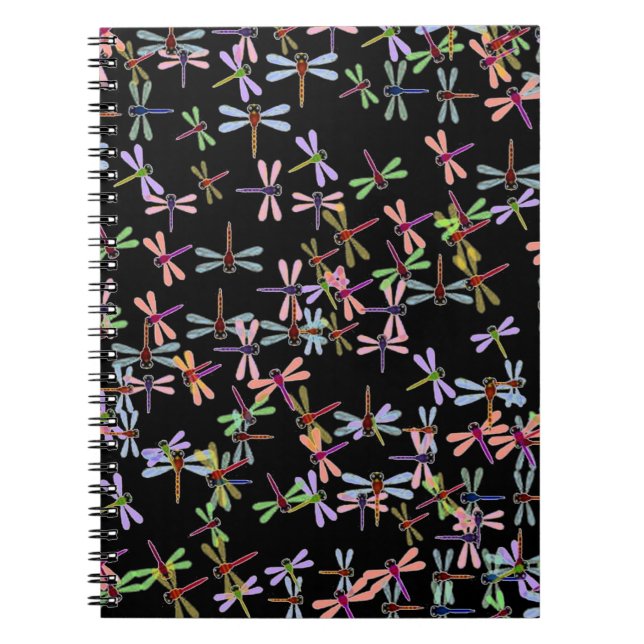 colourful dragonflies notebook (Front)