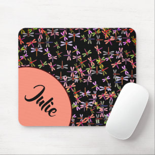 colourful dragonflies personalised mouse pad