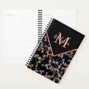 Colourful dragonflies personalised planner