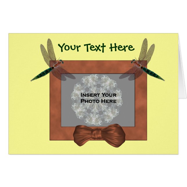 Colourful Dragonflies Photo Card (Front Horizontal)