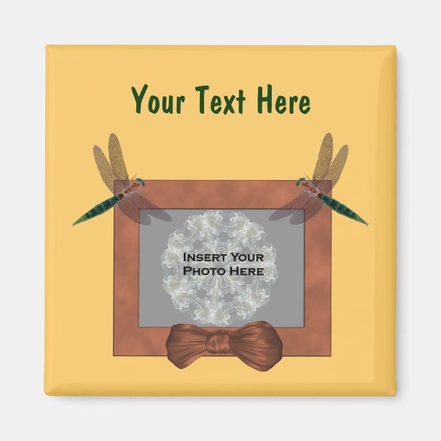 Colourful Dragonflies Photo Magnet (Front)