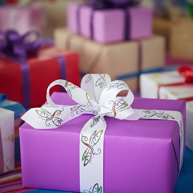 Colourful dragonflies satin ribbon (Creator Uploaded)