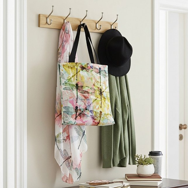 Colourful dragonflies tote bag (Creator Uploaded)