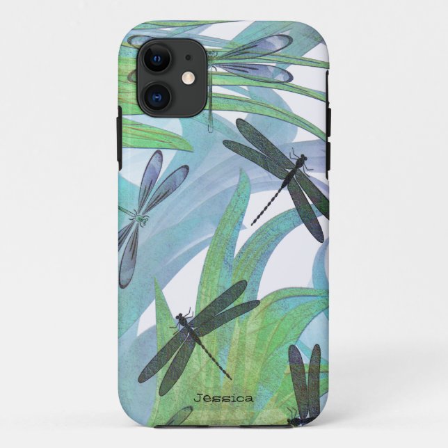 Colourful Dragonfly Abstract Custom Case-Mate iPhone Case (Back)