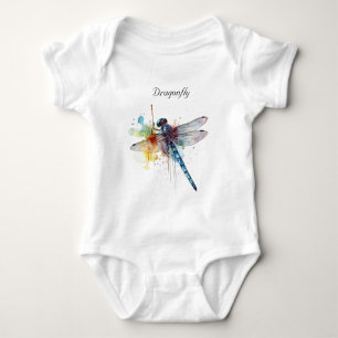 Colourful Dragonfly customisable Baby Bodysuit