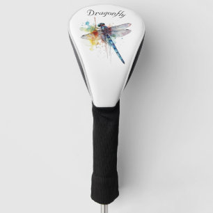 Colourful Dragonfly customisable Golf Head Cover