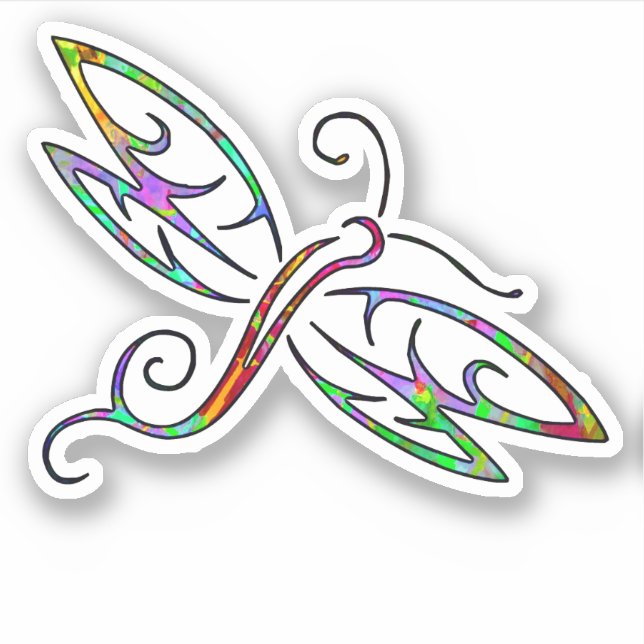 Colourful dragonfly cutout (Front)