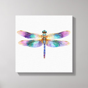Colourful Dragonfly – Iridescent Nature Art Canvas Print