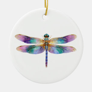 Colourful Dragonfly – Iridescent Nature Art Ceramic Tree Decoration