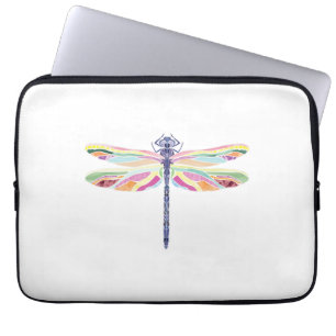 Colourful dragonfly laptop sleeve