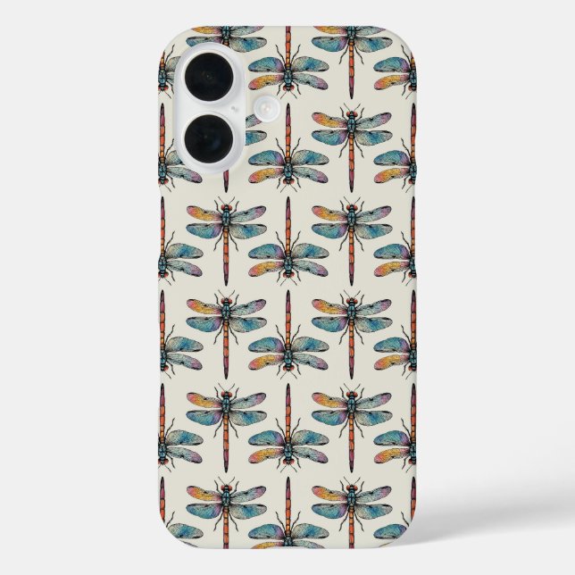 Colourful Dragonfly Pattern Case-Mate iPhone Case (Back)