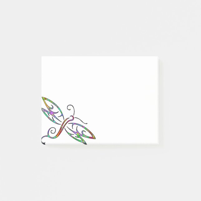 colourful dragonfly post-it notes (Front)