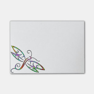 colourful dragonfly post-it notes