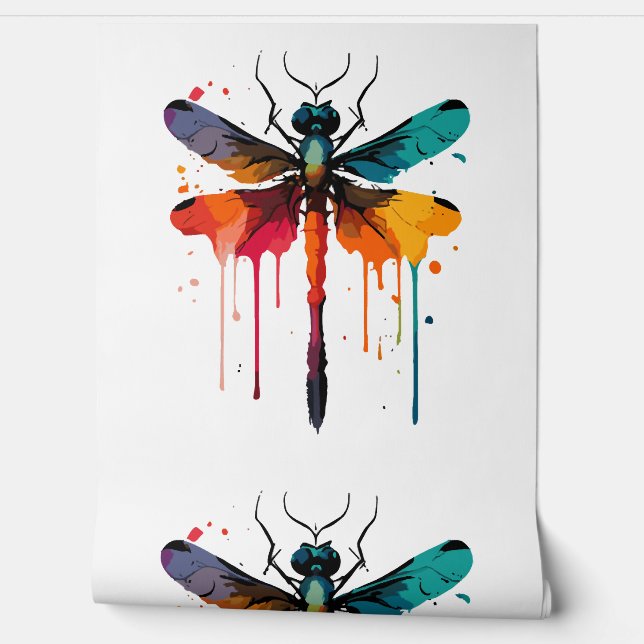 colourful Dragonfly Wallpaper (Unrolling)