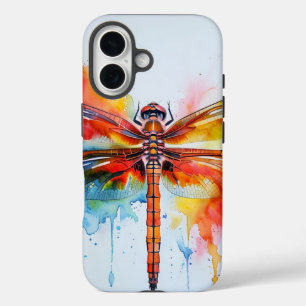 Colourful Dragonfly Watercolor Phone Case 