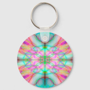 Colourful drawn pattern key ring