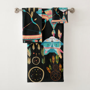 Colourful Dream-Catchers Bath Towel Set