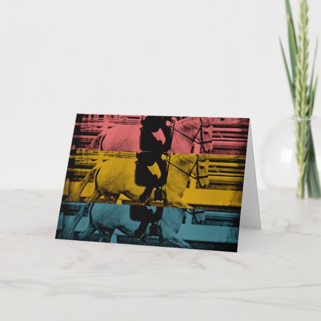 Colourful Dressage Card (Front)