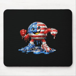 Colourful Dripping Soccer America Men Women Usa So Mouse Pad