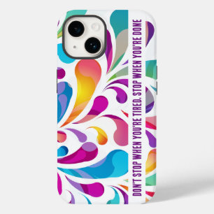 Colourful drop pattern   motivation quote Case-Mate iPhone 14 case