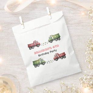 Colourful Dump Trucks 4th. Birthday Party  Favour Bags