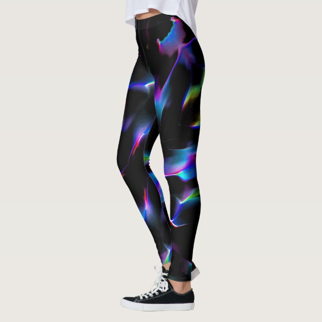 Colourful dunes under night darkness leggings (Left)
