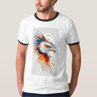 Colourful Eagle Artwork Men's Ringer T-Shirt – Art