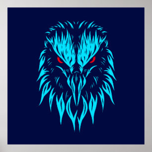 Colourful eagle hawk Poster