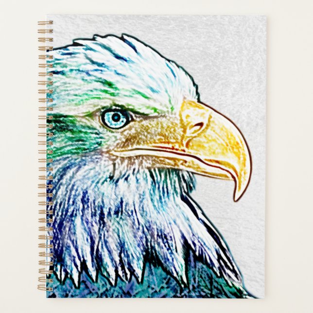 Colourful Eagle Sketch Planner (Front)