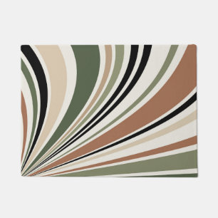 Colourful earth colours retro vibes doormat
