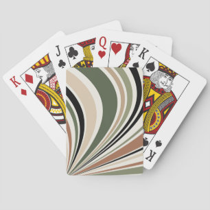 Colourful earth colours retro vibes playing cards