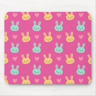 Colourful Easter Bunnies Pattern Mousepad