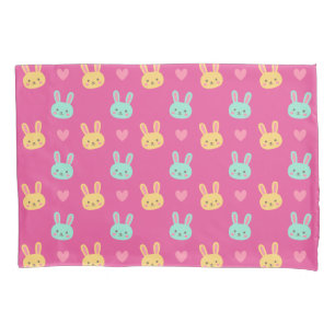 Colourful Easter Bunnies Pattern   Pillowcase