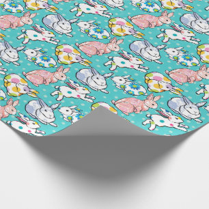 Colourful Easter Bunnies Wrapping Paper